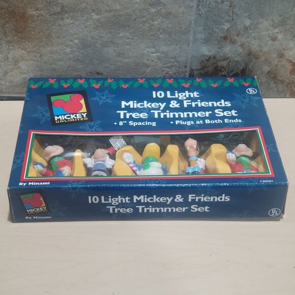 10 Light Mickey & Friends Tree Trimmer Set Minami Christmas String Lights - Picture 4 of 14